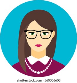 User Woman Flat Icon 