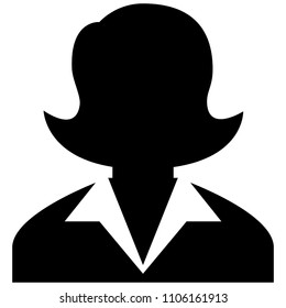 User woman vector icon. Suitable for all devices, SEO, SMM, UX. Pixel precise design. Perfect for use in presentations, analytical reports, branding and many other. Use it on any surface