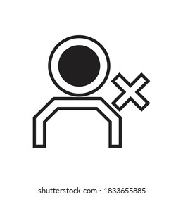 Vector de diseño de icono plano de imágenes de vídeo X de usuario