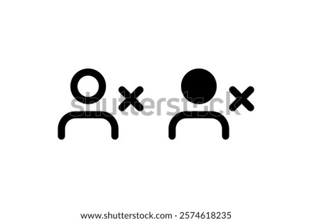 User x icon Vector. illustration design