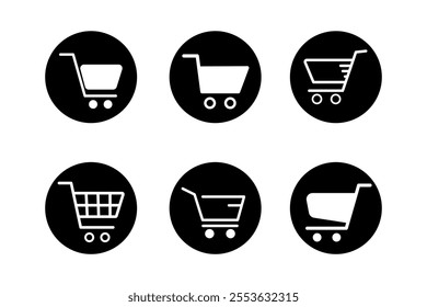 User-friendly icons for seamless customer transactions, Simple yet effective illustrations for online grocery shopping, cart, shopping, icon, commerce, retail, purchase, basket, checkout, buy, store