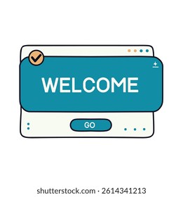 A user-friendly interface greeting users with a vibrant welcome message, ideal for app or web design.