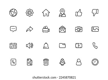 Userinterface icon set vector illustration