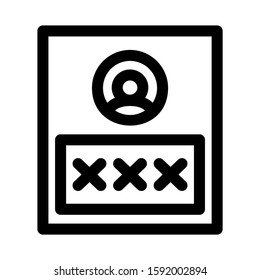 username icon isolated sign symbol vector illustration - high quality black style vector icons
