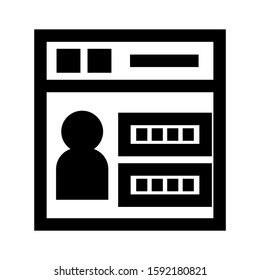 username icon isolated sign symbol vector illustration - high quality black style vector icons
