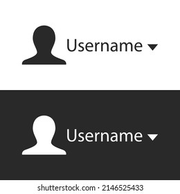 Username icon. Suitable for web design, banner, and etc.