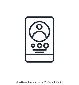 Icono de Nombre de usuario. Vector. Trazo editable. signo de estilo lineal para uso Diseño web, logotipo. Ilustración de símbolo.