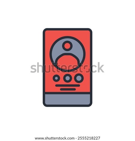 username icon. vector.Editable stroke.linear style sign for use web design,logo.Symbol illustration.