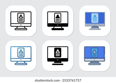 Iconos de Nombre de usuario con varios estilos de diseño
