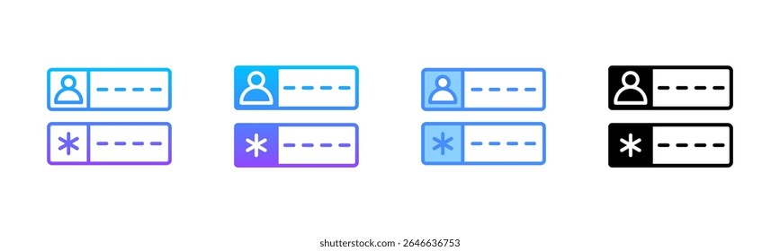 Nombre de usuario Multi Style Icon Set