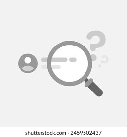 username not found, incorrect or not registered concept illustration flat design. simple modern graphic element for empty state ui, infographic, icon