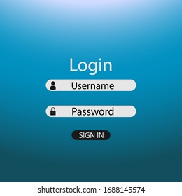  Username password login icon.Vector graphic.Lock, password. Sign in.