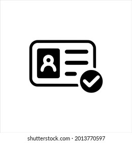 Icono de vector negro UserProfile sobre fondo blanco.