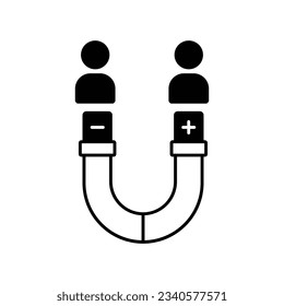 Users attraction Glyph Vector Icon that can easily edit or modify

