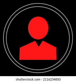 users and avatars sign vector line icons head silhouette