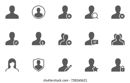Users and Avatars Vector Icons. Teamwork and Businessman symbols. - Shutterstock ID 728260621