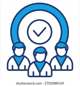 Users Blue Icon Vector Illustration