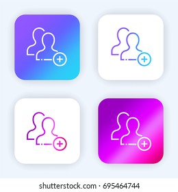 Users bright purple and blue gradient app icon