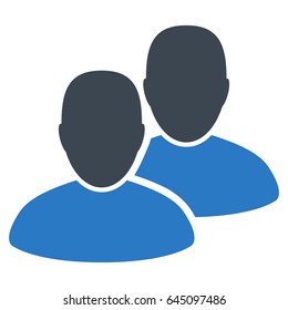 Users flat vector icon. An isolated illustration on a white background.