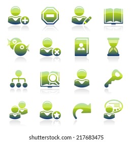 Users green icons.