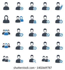 Users & Group Icon Set - 1 (Blue Series)