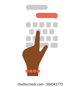Users hands on keyboard and mouse of computer