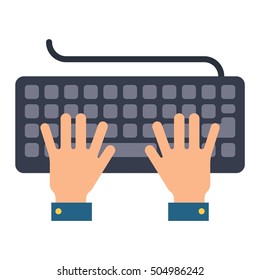 Users hands on keyboard and mouse of computer