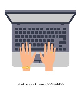 Users hands on keyboard and mouse of computer