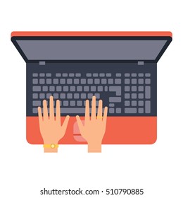 Users hands on keyboard and mouse of computer