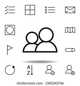 users icon. Can be used for web, logo, mobile app, UI, UX