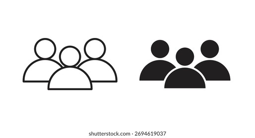 Users icon concept. Logo symbol for web and mobile. Pixel Perfect.