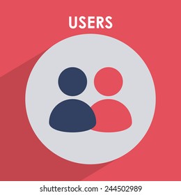 users icon design, vector illustration eps10 graphic
