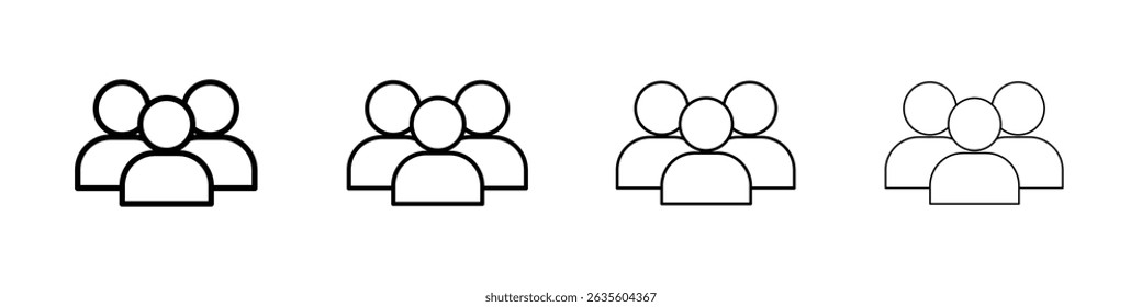 Ícone Usuários Sinal de ilustração plana