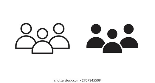 Users icon. flat and stroke style Collection. simple symbol