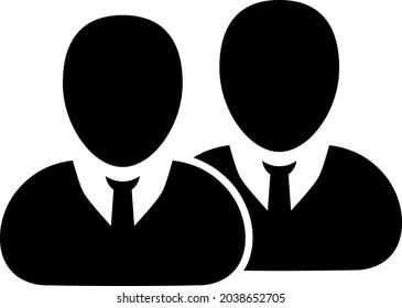 Users icon with flat style. Isolated vector users icon image, simple style.