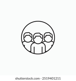 Users icon isolated on white background