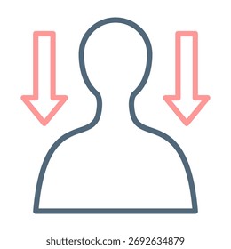 Ilustração de vetor de design de cor de linha de ícone de usuários