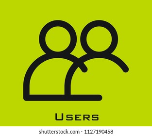 Users icon signs