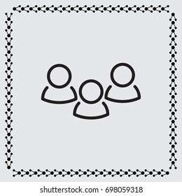 Users icon, teamwork vector illustration