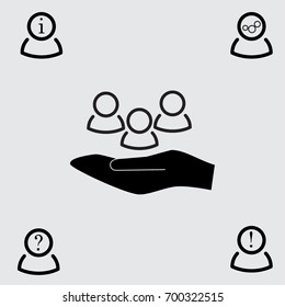 Users icon, teamwork vector illustration