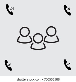 Users icon, teamwork vector illustration