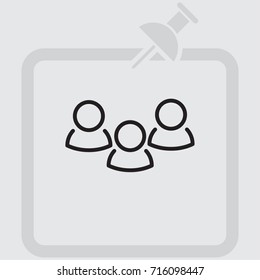 Users icon, teamwork vector illustration