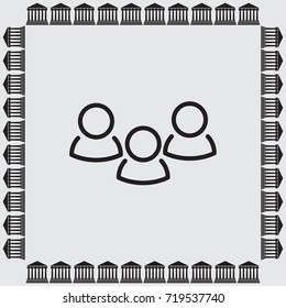Users icon, teamwork vector illustration