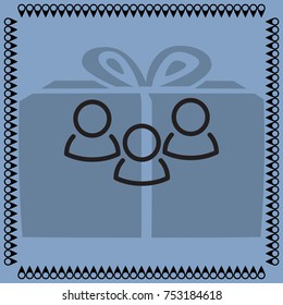 Users icon, teamwork vector illustration
