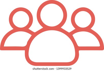 Users icon in trendy flat style isolated on white background