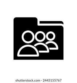 Users icon vector. Data archive illustration sign. Database symbol. User data logo.