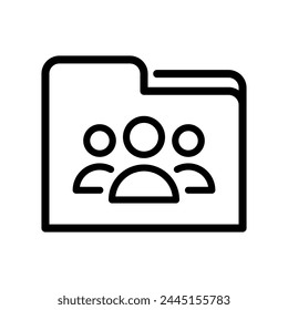 Users icon vector. Data archive illustration sign. Database symbol. User data logo.