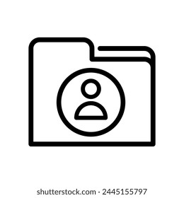 Users icon vector. Data archive illustration sign. Database symbol. User data logo.