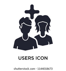 Users icon vector isolated on white background for your web and mobile app design, Users logo concept