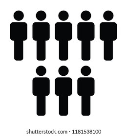 Users icon vector male persons symbol avatar for business management team in flat color glyph pictogram illustration